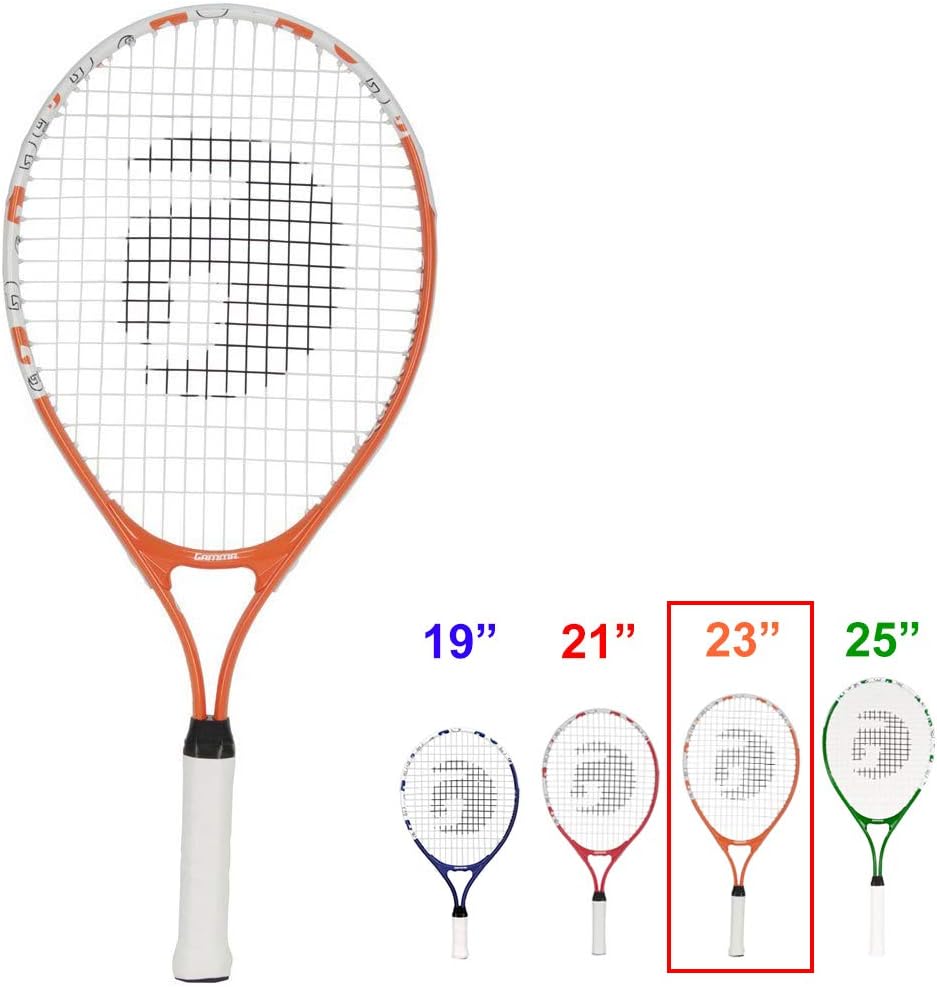 Gamma Sports Junior Tennis Racquet: Quick Kids 19 Inch Tennis Racket - Prestrung Youth Tennis Racquets for Boys and Girls - 93 Inch Head Size