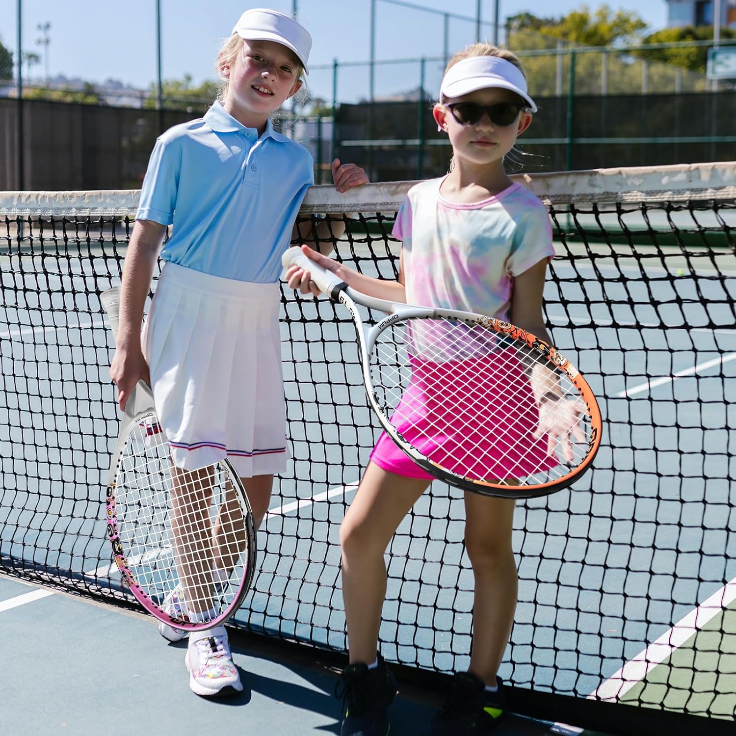 OPPUM Kids Tennis Racket (2-Pack), Sizes 19-25. Designed for 2-14 Years Old. Affordable, Durable Gear for Fun and an Introduction to Tennis.