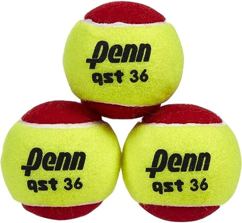 Penn QST 36 Tennis Balls - Youth Felt Red Tennis Balls for Beginners