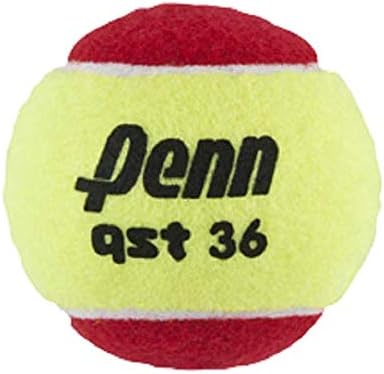 Penn QST 36 Tennis Balls - Youth Felt Red Tennis Balls for Beginners