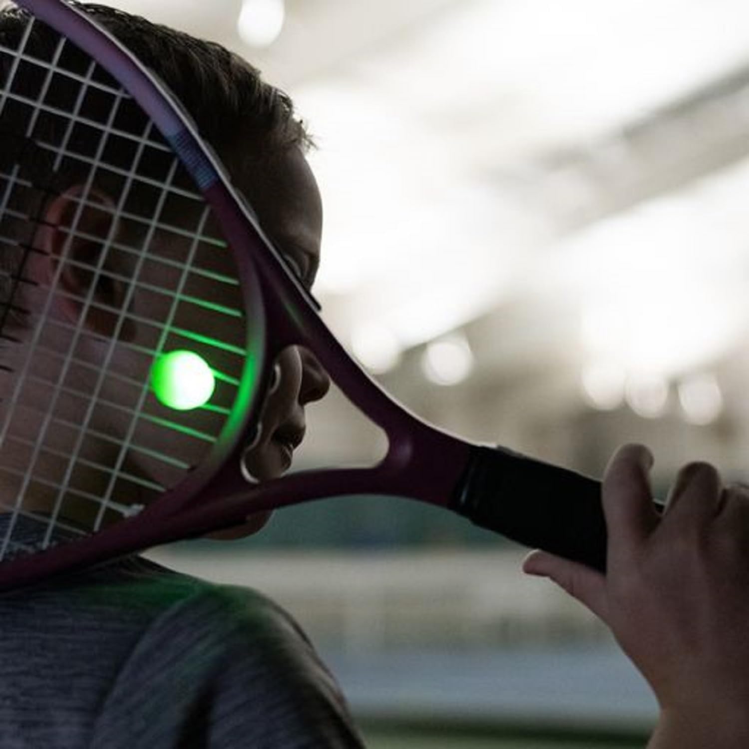 Shiny Shots Junior Tennis Racket Light Up Your Game Comes with Free 3 Pack Shiny Shots Shock Absorbers; The Shock Absorber That Lights Up!