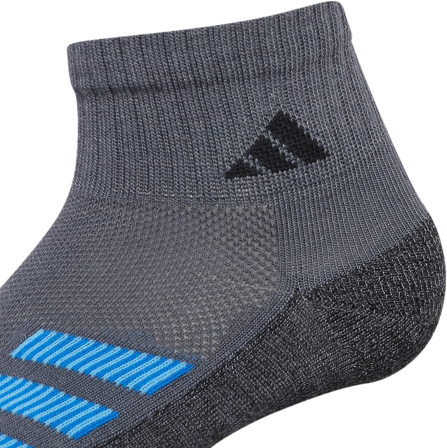 adidas Kids-Boys/Girls Cushioned Angle Stripe Quarter Socks (6-Pair)