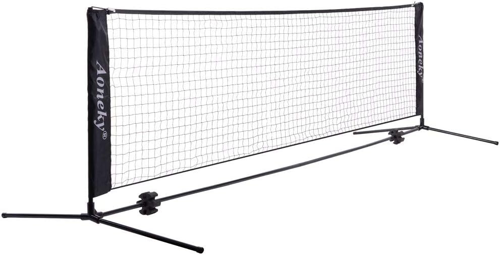 Aoneky Mini Portable Tennis Net for Driveway - Kids Soccer Tennis Net - Pickleball Net