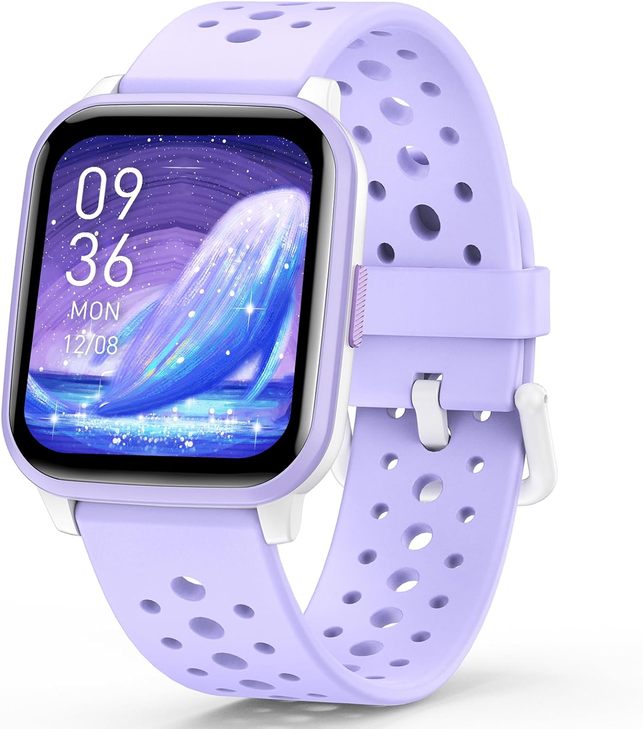 Butele Kids Smart Watch with Sleep Mode, 20 Sports Modes, 5 Games and Pedometer - Fun Birthday Gifts for 4-16 Year Olds (Purple)