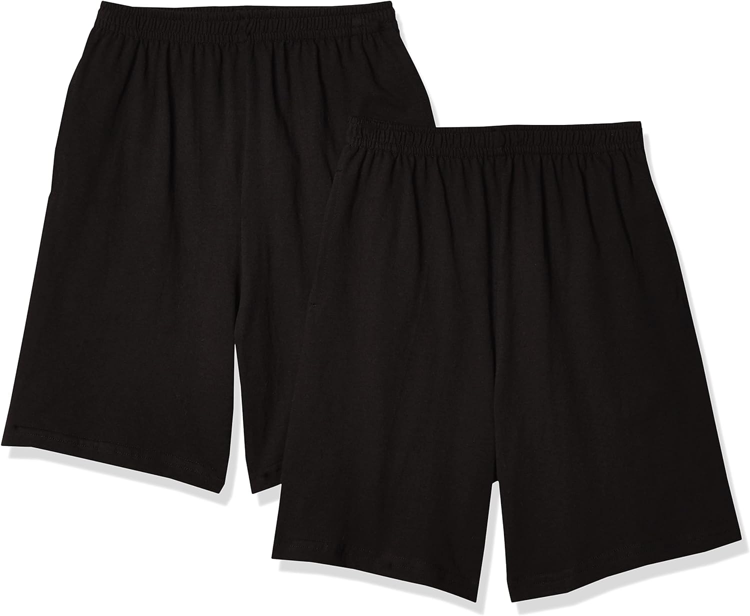 Hanes Boys Jersey Shorts Pack, 2-Pack, Cotton Shorts for Boys with Pockets, Pull-On Shorts