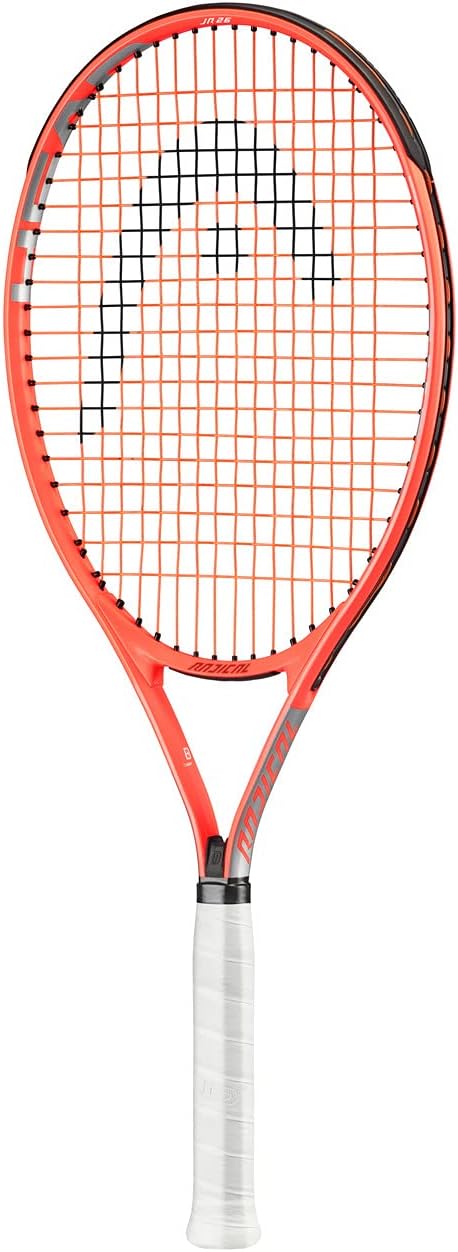 HEAD Radical Jr Tennis Racquet - Beginners Pre-Strung Head Light Balance Kids Racket - 26 Inch, Red