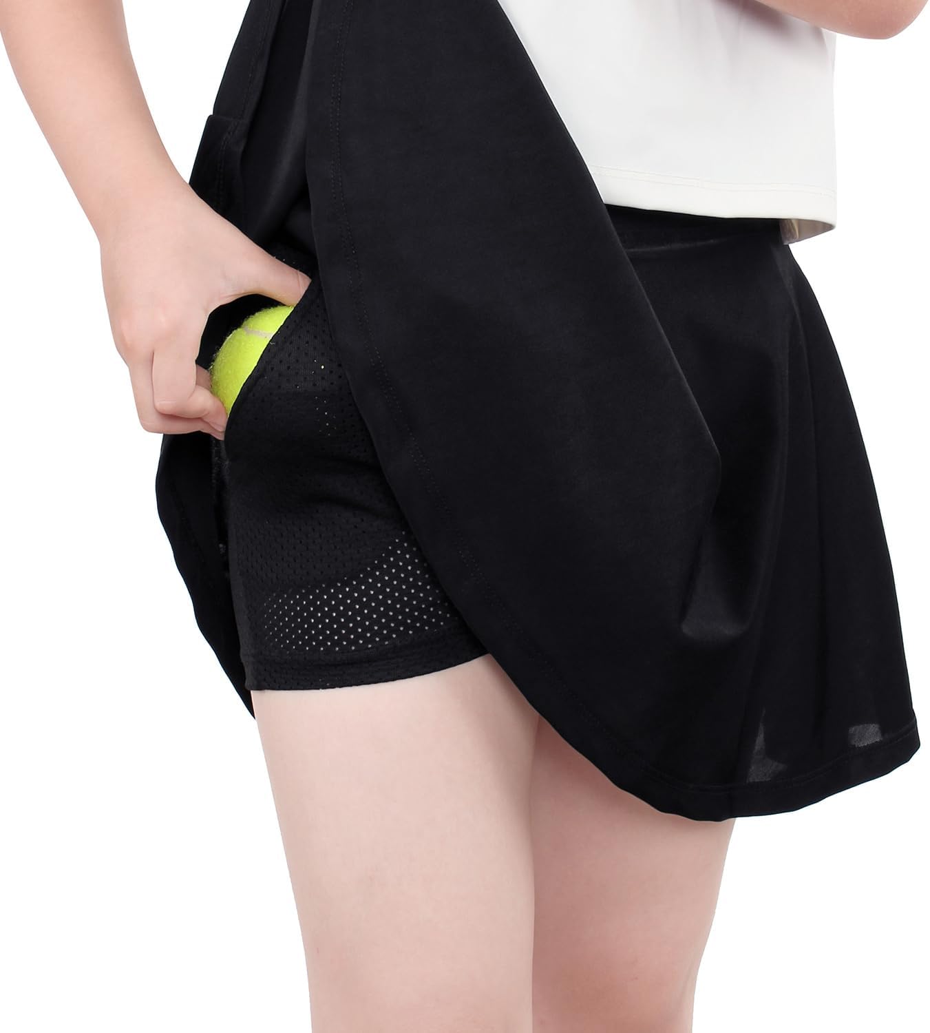 JESKIDS Pleated Skirts Girls Tennis Skirts Golf Skort Athletic Dance Running School Sport Skirts with Shorts