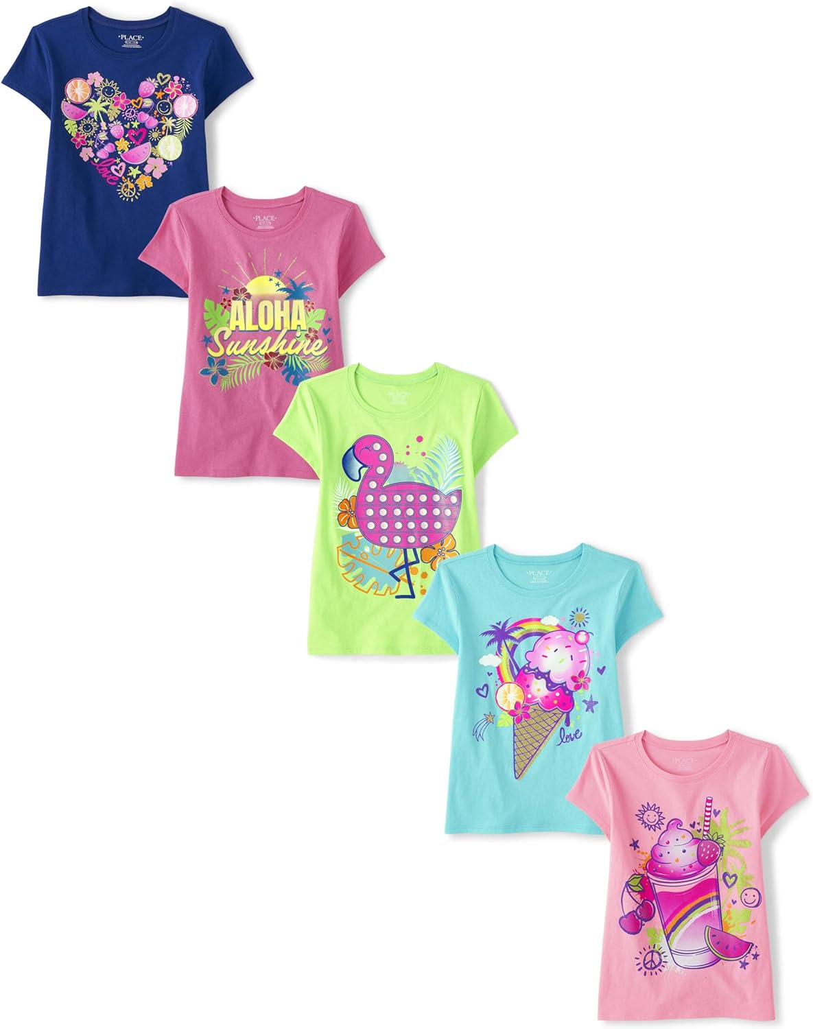 The Childrens Place girls Short Sleeve Graphic T shirt