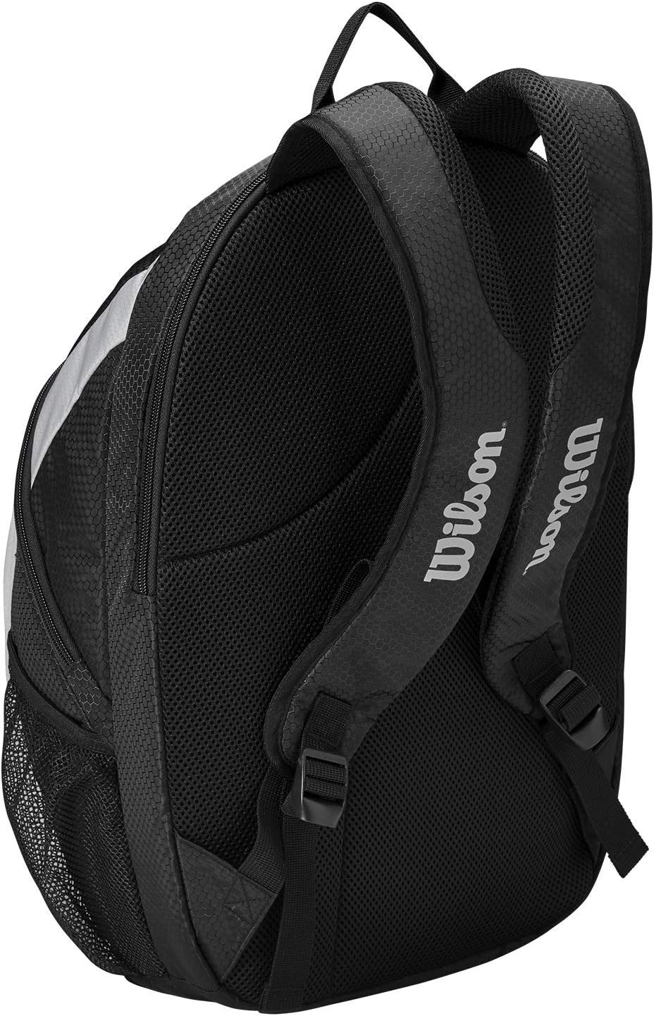 WILSON Backpack, Black/White, Holds up to 2 Rackets