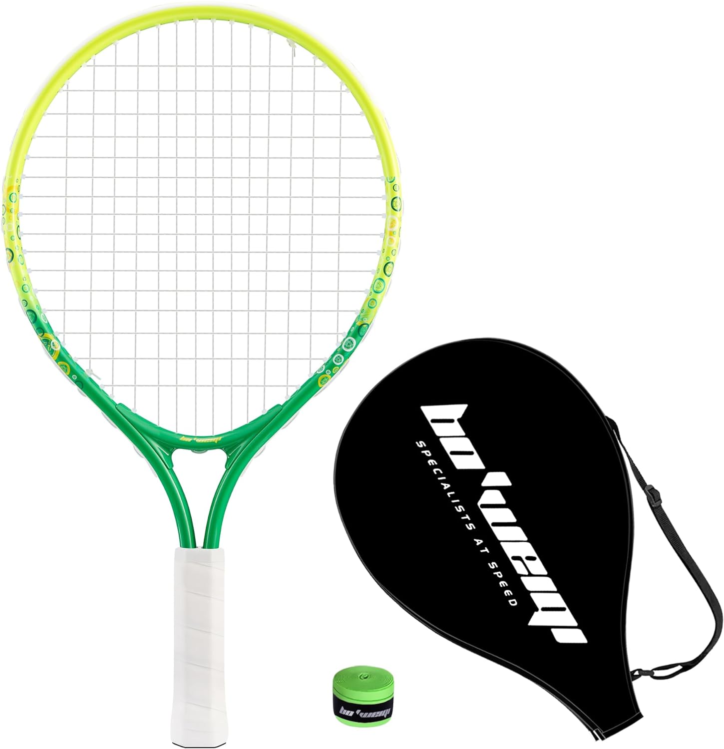 Kids Tennis Racket for Aged 2-3, boweiqi 17 Lightweight Toddler Tennis Racket for Outdoor/Indoor Sports Including 1 Tennis Racket,1 Replacement Overgrip and 1 Shoulder Strap Bag