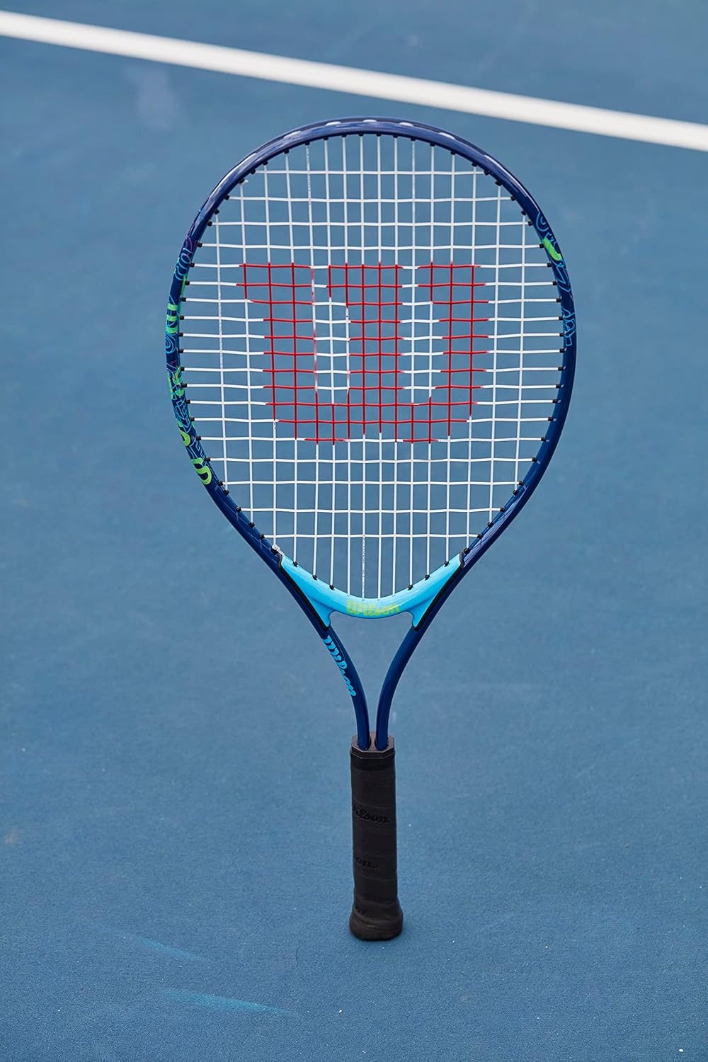 Wilson US Open Jr Tennis Racket, for Kids, Aluminium, Blue/Green, 21