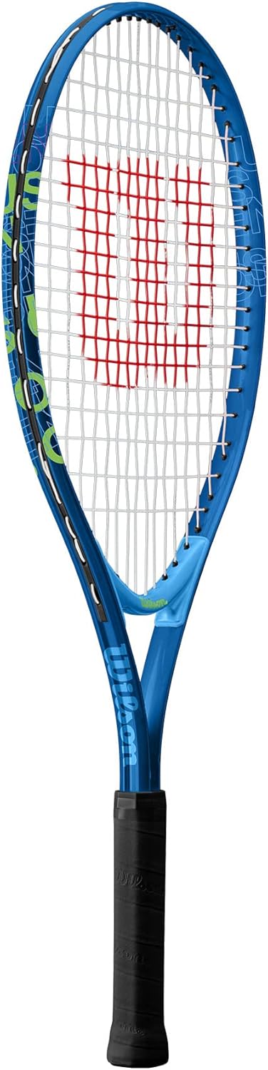 Wilson US Open Jr Tennis Racket, for Kids, Aluminium, Blue/Green, 21