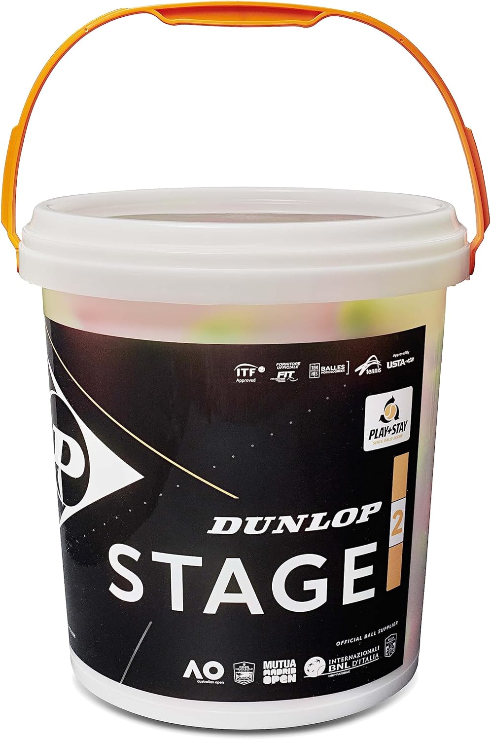 Dunlop Tennis Ball Stage 2 Orange - for Beginners  Kids on Middle Court