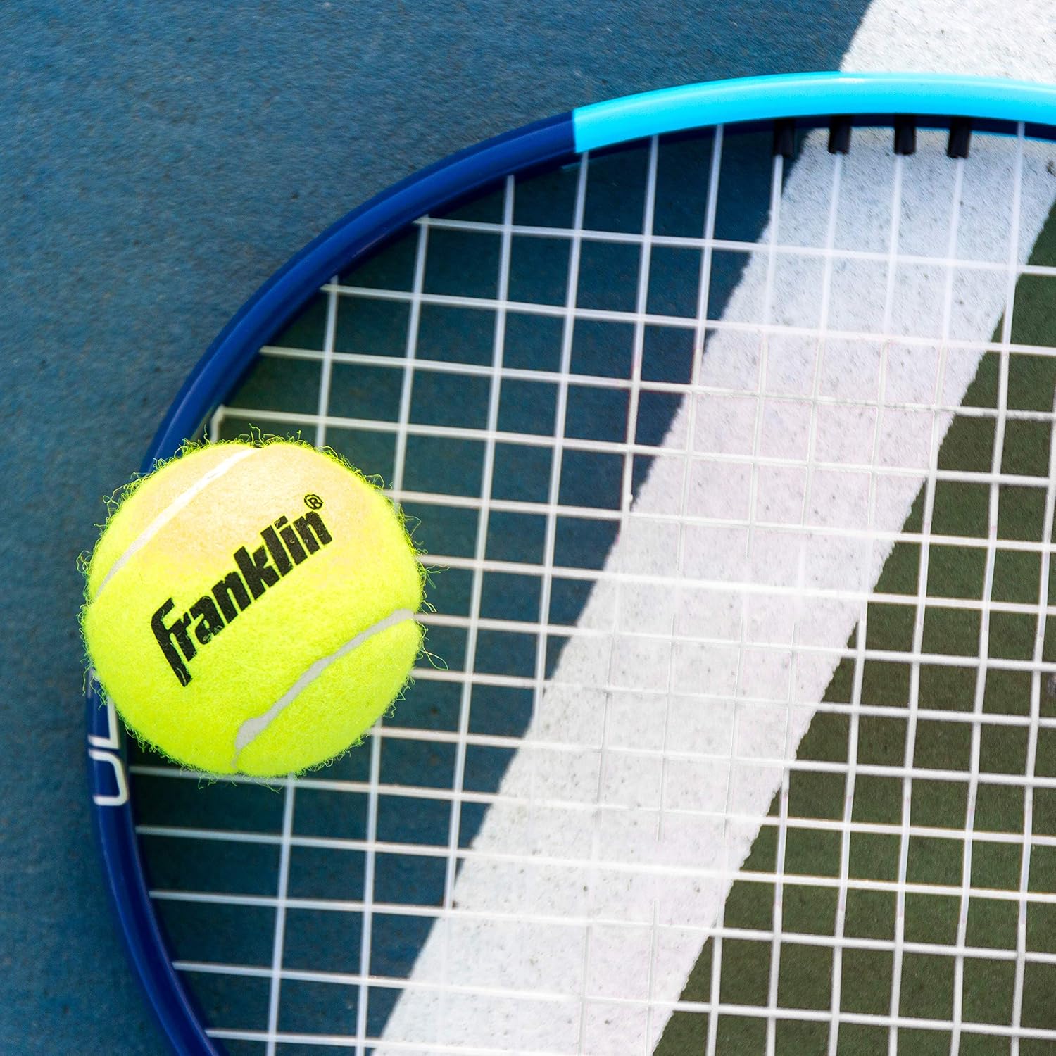 Franklin Sports Pressureless Tennis Balls - Official Size Low Pressure Tennis Balls - Great for Training + Practice - Low Bounce Tennis Balls - All Court Surface Tennis Balls - Carry Bag Included