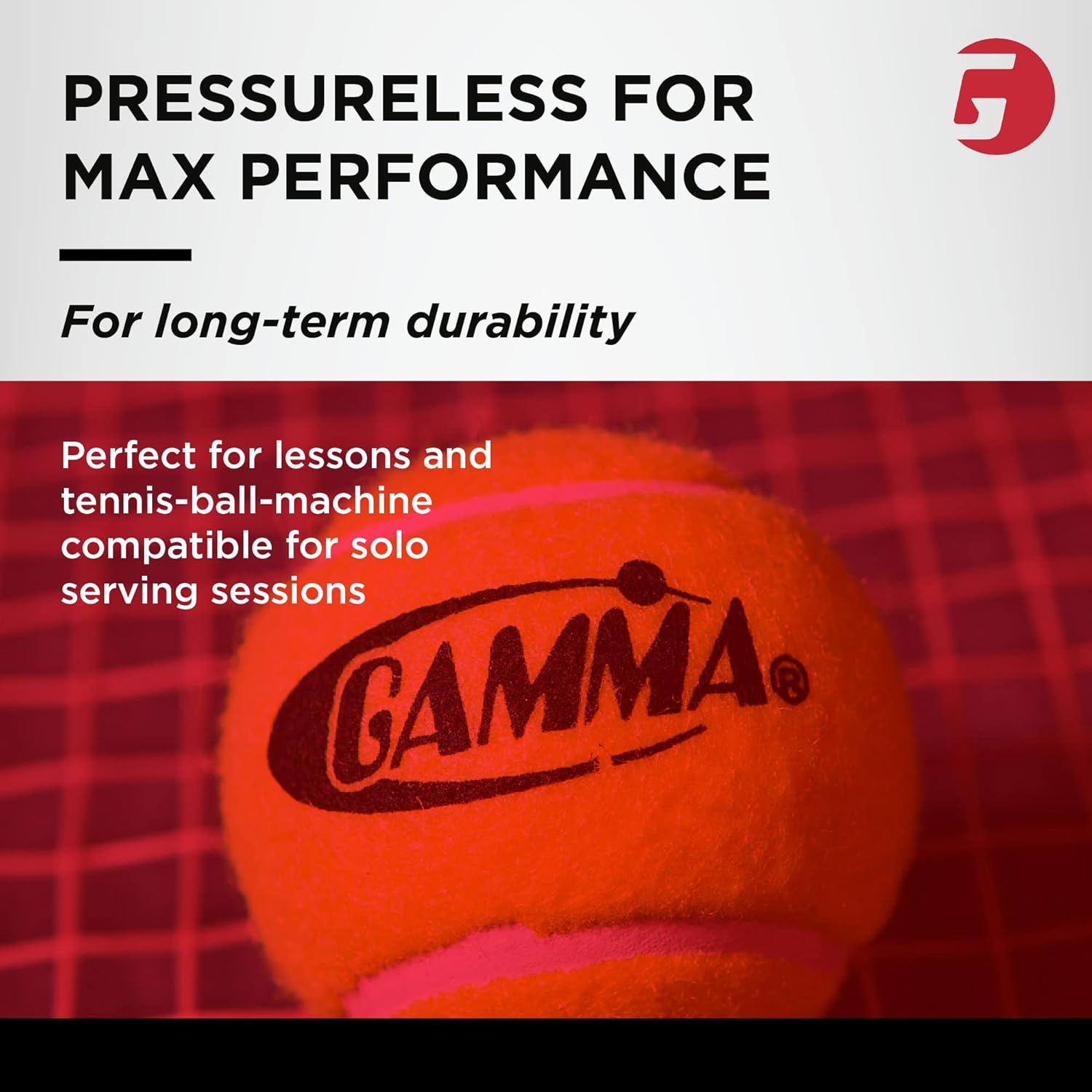 GAMMA Sports Pressureless Tennis Balls Box, Bulk Tennis Balls, Premium Tennis Accessories, 18, 36, 48, 75 Pack Sizes, Tennis Practice, Tennis Training, Pet Toys, Dog Ball, Coach, Indoor  Outdoor Play