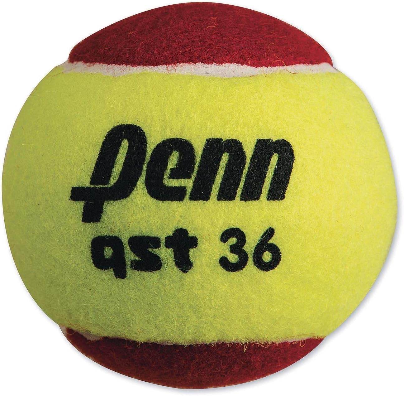 Penn QST 36 Tennis Balls - Youth Felt Red Tennis Balls for Beginners, 12 Ball Polybag