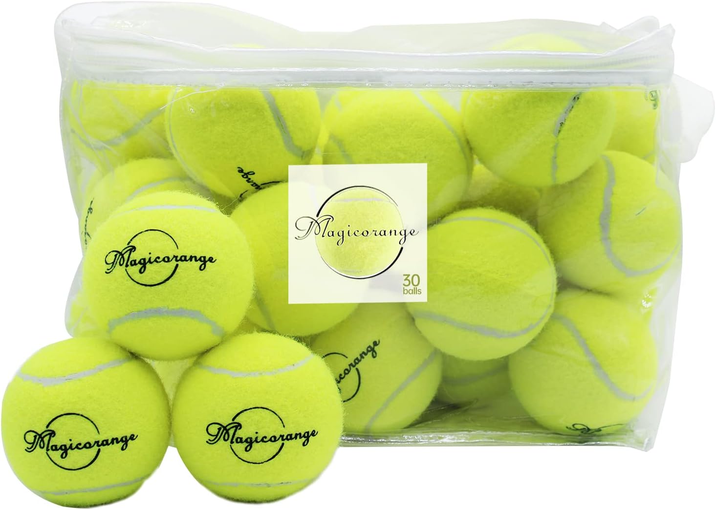 Magicorange Tennis Balls, 30 Pack Advanced Training Tennis Balls Practice Balls, Good for Beginner Training Ball