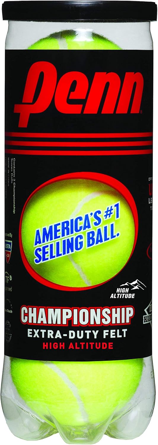 Penn Championship High Altitude Tennis Balls - Extra Duty Felt Pressurized Tennis Balls