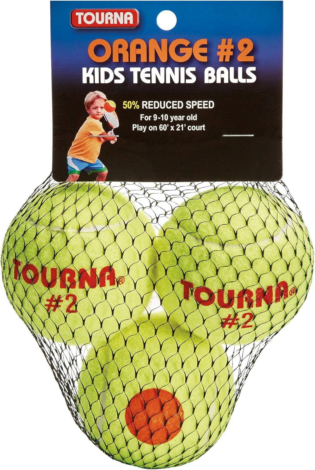 Tourna Orange Dot Low Compression Transition Tennis Balls