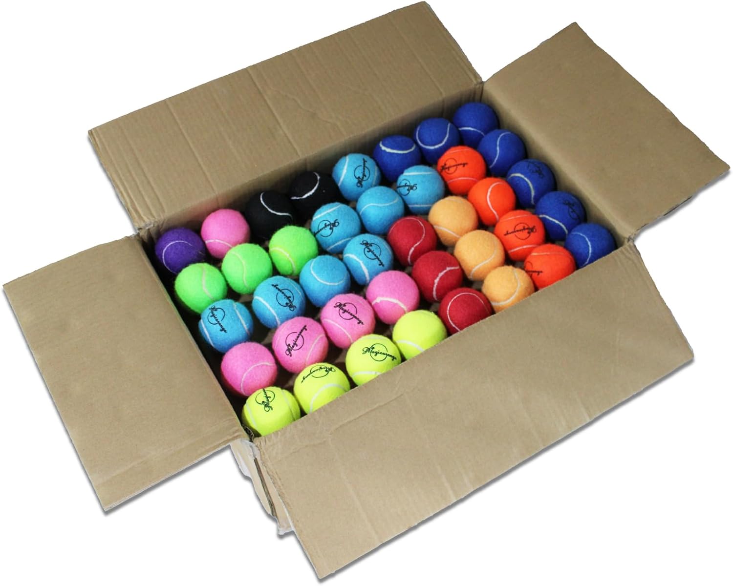 Magicorange Tennis Balls, 120 Pack Advanced Training Tennis Balls Practice Balls, Pet Dog Playing Balls, Good for Beginner Training Ball