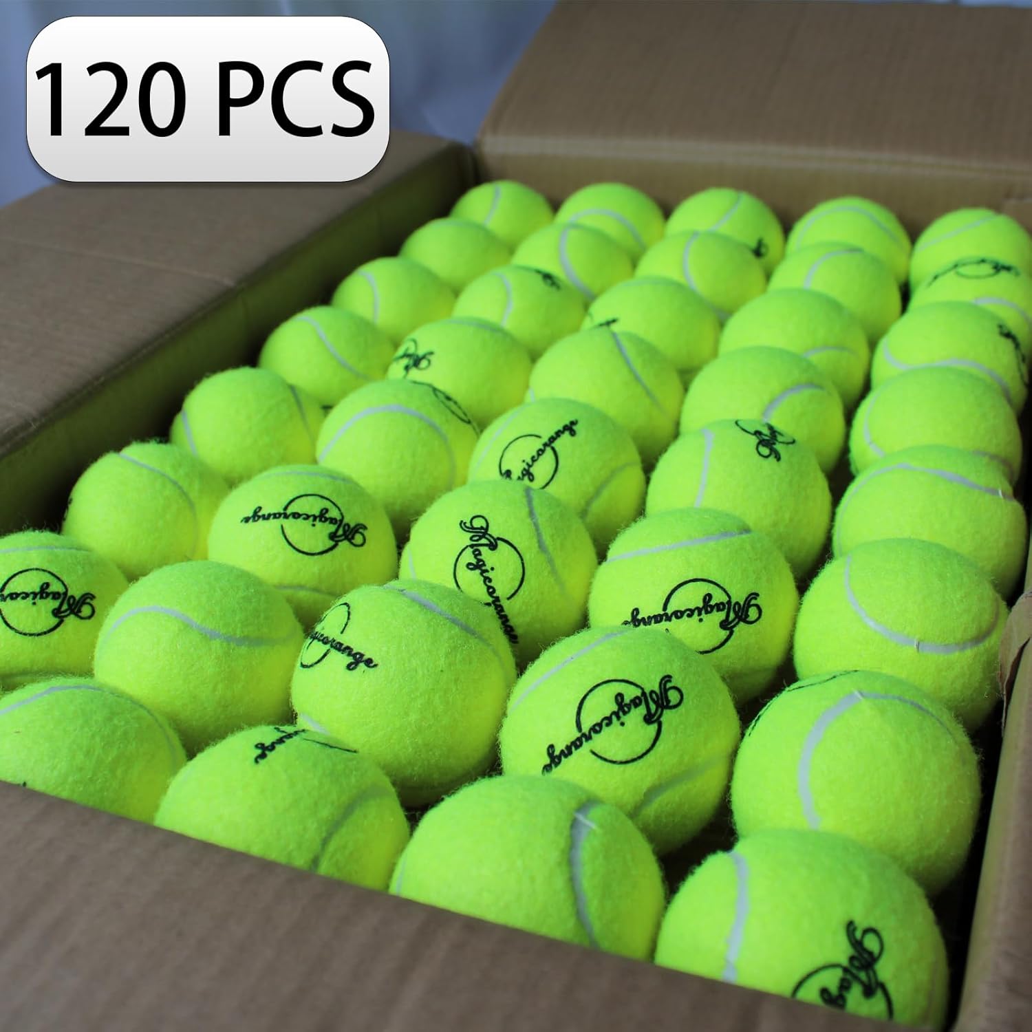 Magicorange Tennis Balls, 120 Pack Advanced Training Tennis Balls Practice Balls, Pet Dog Playing Balls, Good for Beginner Training Ball