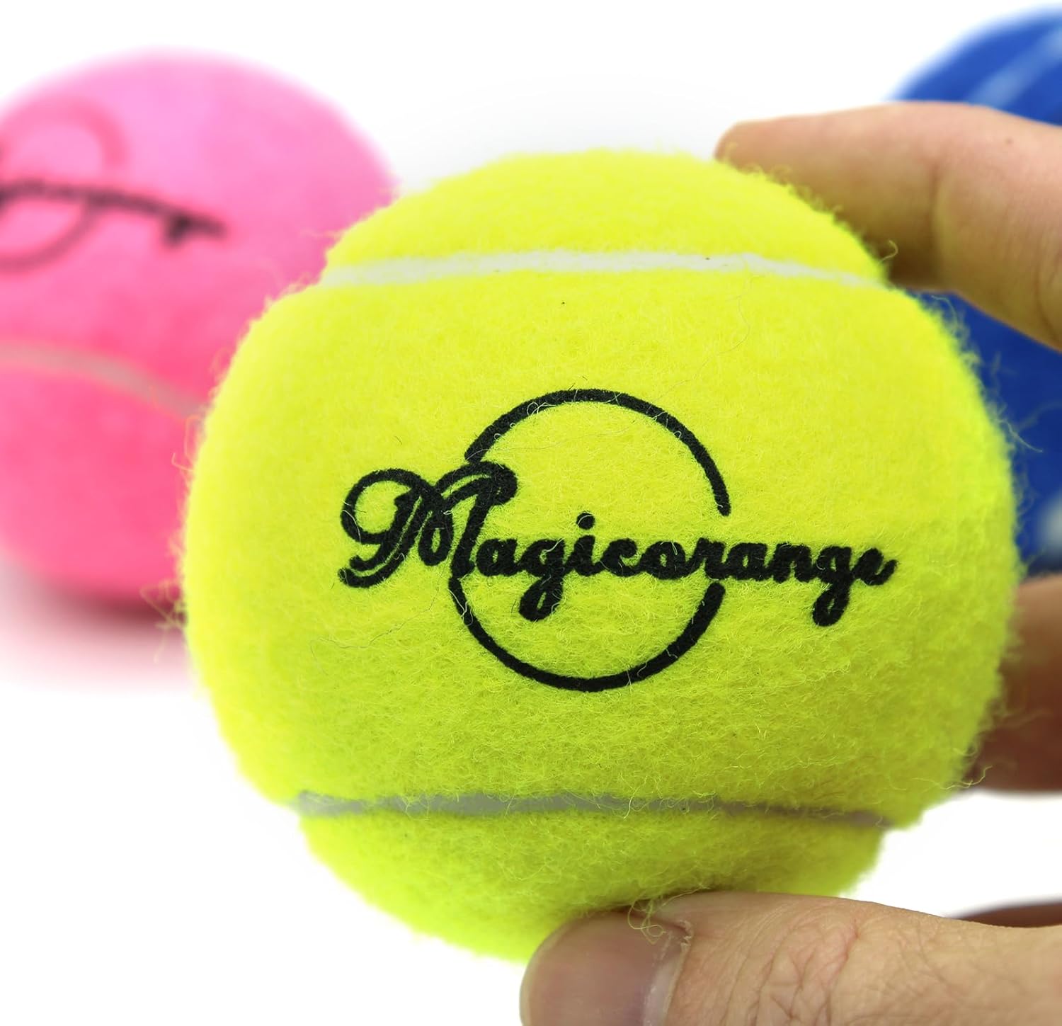 Magicorange Tennis Balls, 3 Pack Training Tennis Balls Practice Balls, Pet Dog Playing Balls, Come with Mesh Bag for Easy Transport, Good for Beginner Training Ball