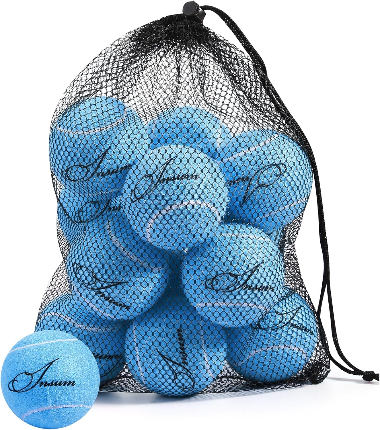 Tennis Balls,12-Pack Advanced Training Tennis Balls for Beginner Practice Balls, Pet Dog Tennis Balls with Mesh Bag for Easy Carry