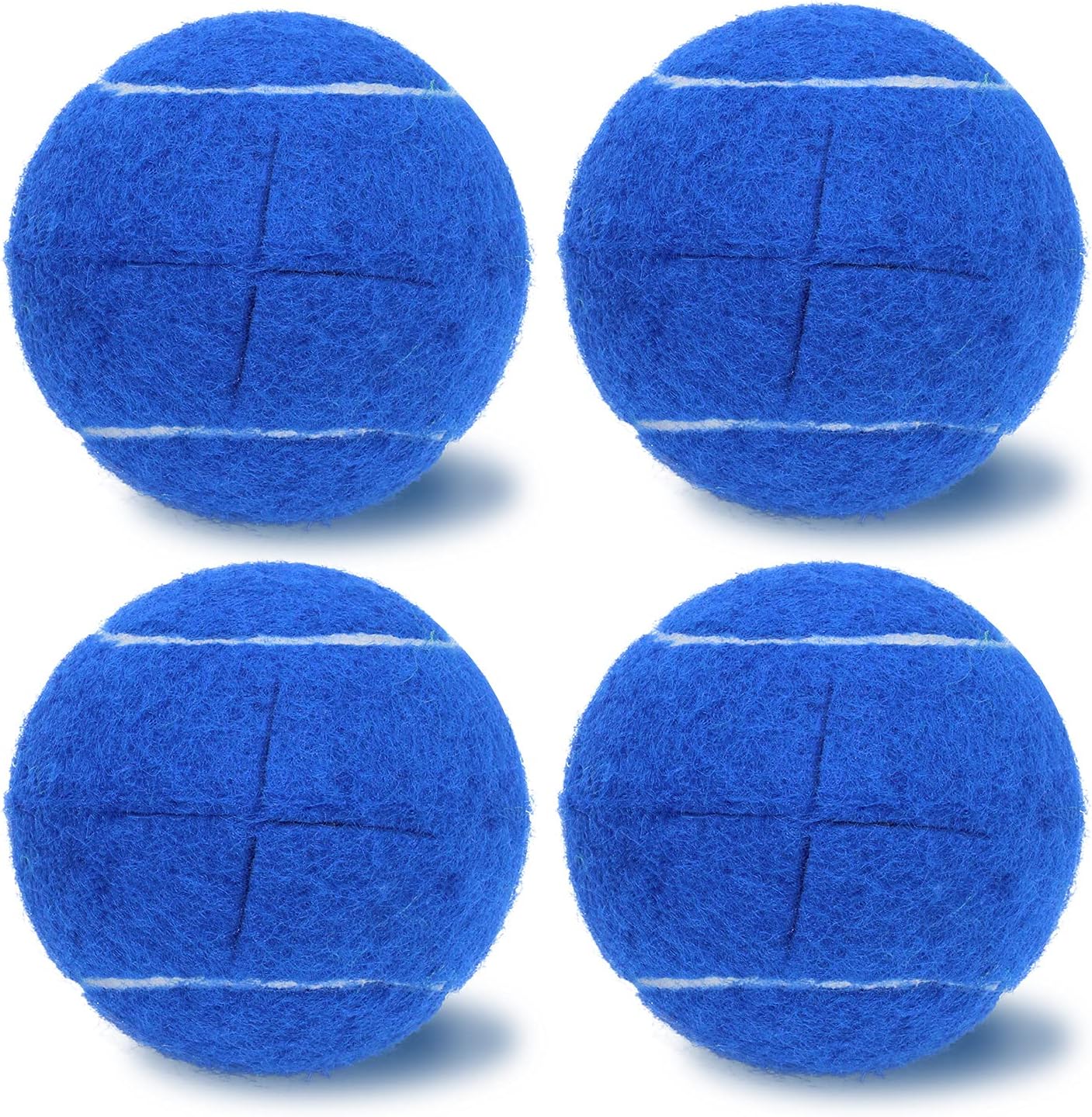 Magicorange 4 PCS Precut Walker Tennis Balls for Furniture Legs and Floor Protection, Heavy Duty Long Lasting Felt Pad Glide Coverings (Dark Blue)