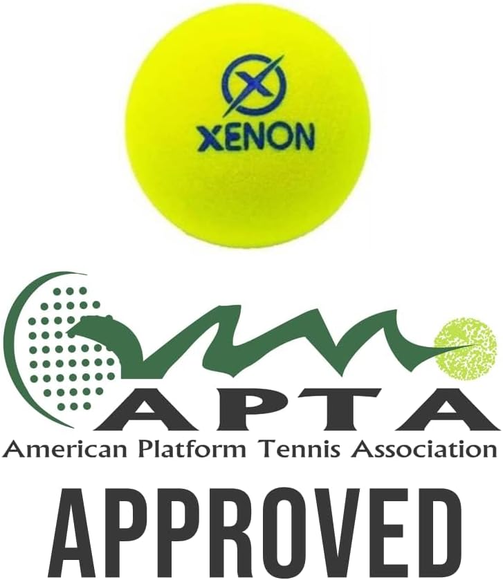 Platform Tennis Balls by Xenon, Bright Yellow for High Visibility, Superb Durability, APTA Approved, 2 Balls per Sleeve