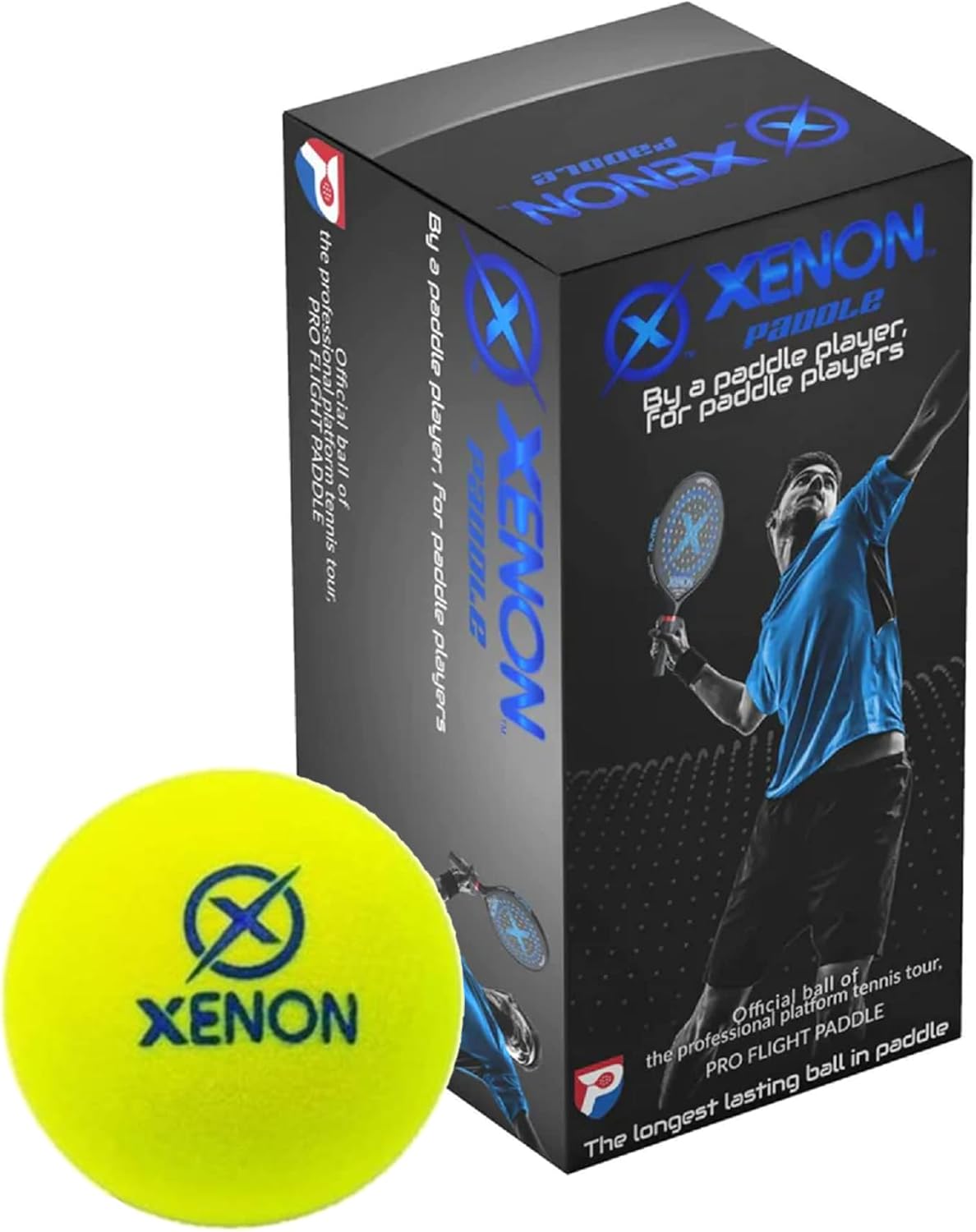 Platform Tennis Balls by Xenon, Bright Yellow for High Visibility, Superb Durability, APTA Approved, 2 Balls per Sleeve