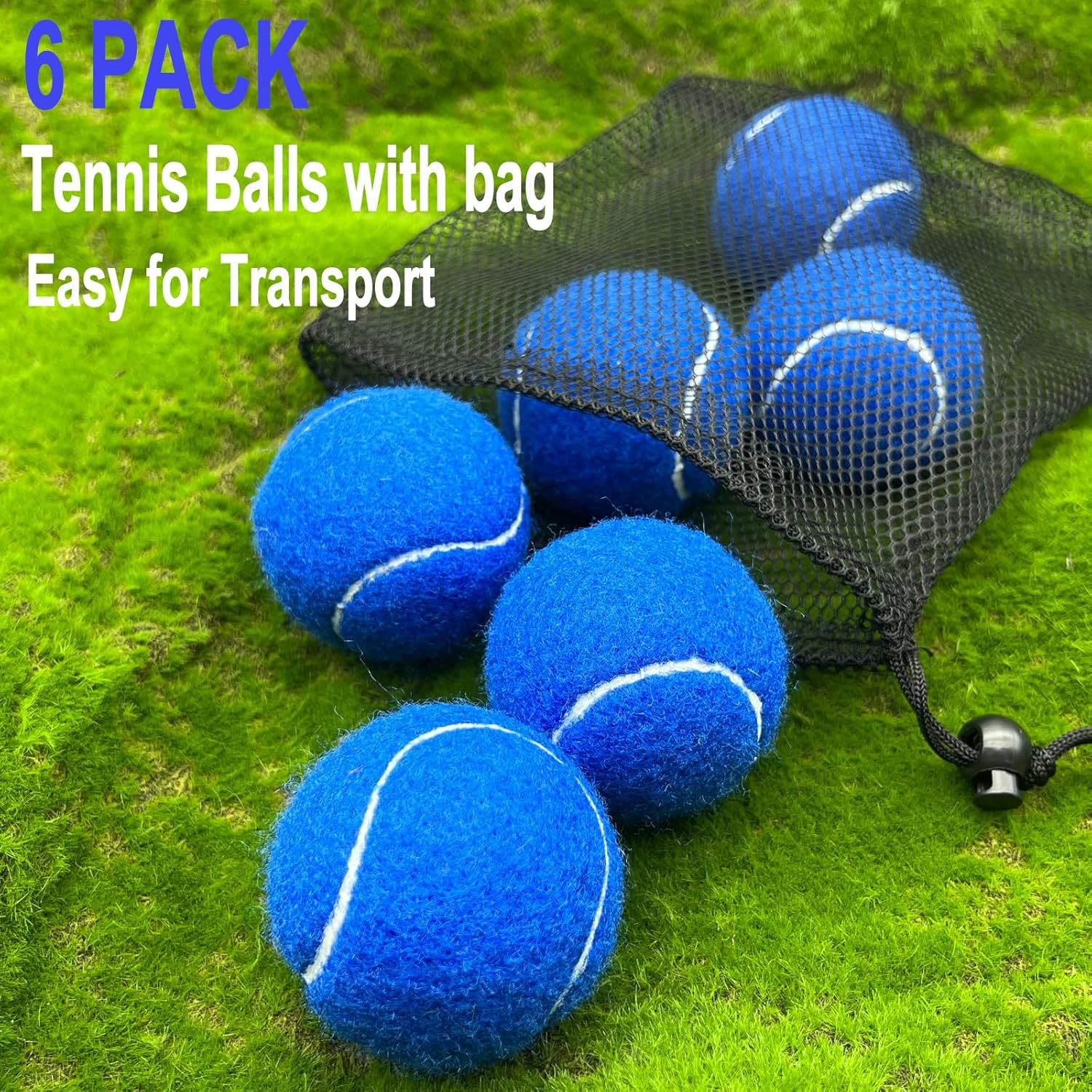 Tennis Balls, 6 Pack Pink Tennis Ball Tennis Balls for Dog, Come with Mesh Bag for Transport, Dog Tennis Ball, Sport Ball Gift Good for Beginner Practice Exercise and Pet Fetch